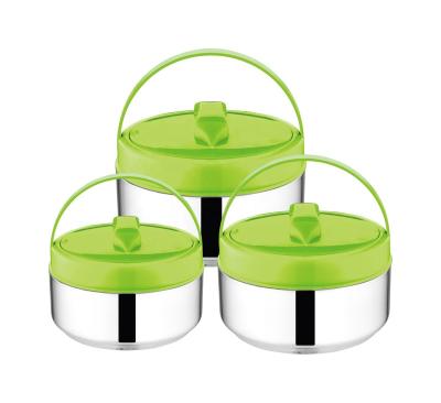 China New Arrival PORTABLE Multicolor Food Container Hot Lunch Stainless Steel Thermo Pot With Handle for sale