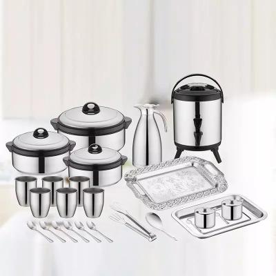 China 26pcs Stainless Steel Kitchenware Stocked Bucket Sets Soup Pot Cookware Set For Family for sale