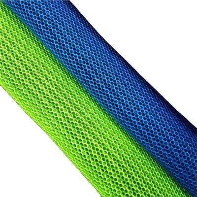 China Memory Polyester 3d Sandwich Mesh Fabric For Office Chair Breathable Polyester Sandwich 3d Air Mesh Fabric for sale