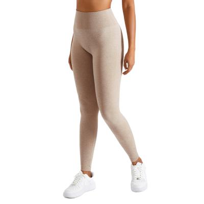 China New Reversible Elastic Sports Running Tights Summer Yoga Waist Seamless Pants Women's High Waist Shrink Professional Yoga Fitness Pants for sale