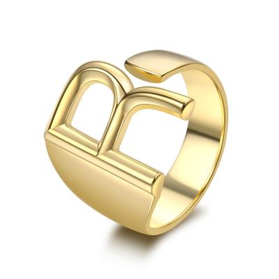 China 2021 High Quality Fashion 925 Adjustable Ring Letter Ring For Women for sale