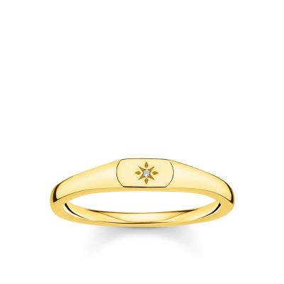 China 2021 New Arrival High Quality Minimalist Jewelry Trending Star Men 18k Gold Plated Seal Ring for sale