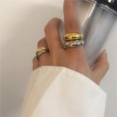 China High Quality Minimalist Diary Wear 14k Gold 925 Sterling Silver Jewelry Dome Statement Ring Vintage Bulb Ring For Women for sale