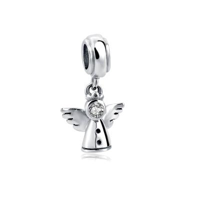 China Environmental Friendly 2022 New 925 Sterling Silver Angel Charm With Zircon For Women for sale