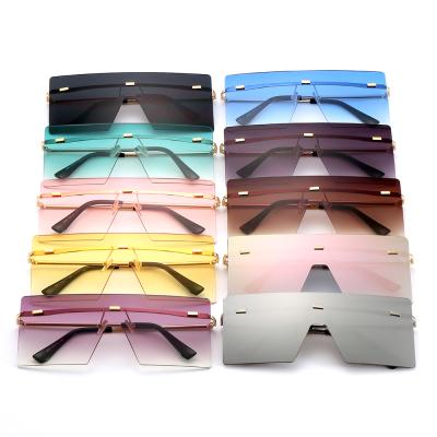 China Wholesale Fashion Sunglasses Shape To Square Sunglasses 2020 Latest Women Oversized Frameless Sunglasses High Quality for sale