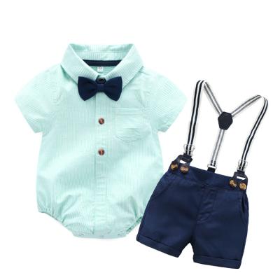 China Fashion Summer Formal Baby Boy Clothes Gentleman Wedding Birthday 0-2years Kids Boys Clothing For Baby for sale