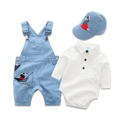 China Baby Boy Breathable Clothes Bow Tie Party Baby Boy Clothes Spring Gentleman Clothing With Hat for sale