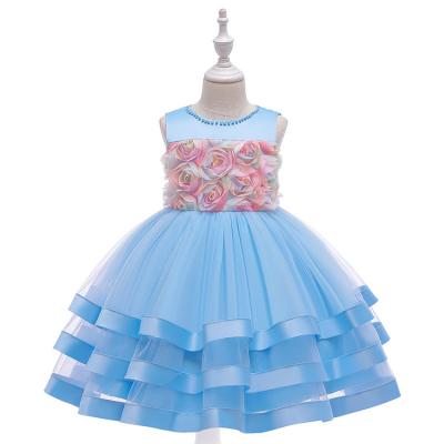 China New Arrival MAG72 Ruffle Medium Length High Quality Regular Design Girls Turkish Dress Dress for sale