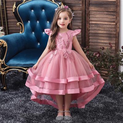 China HYM148 Kids Girl Cake Tutu Flower Dress Regular Kids Party Wedding Formal Dress For Girl Princess for sale