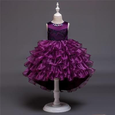 China Regular Flower Girl Dresses For Weddings Formal Scoop Tulle Sequins Birthday A-Line Dress For Girls for sale