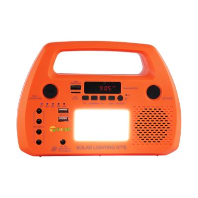 China Shenzhen Factory Multifunctional Portable Emergency Lighting Radio And Bulb Set Home Lighting Solar System For Africa for sale