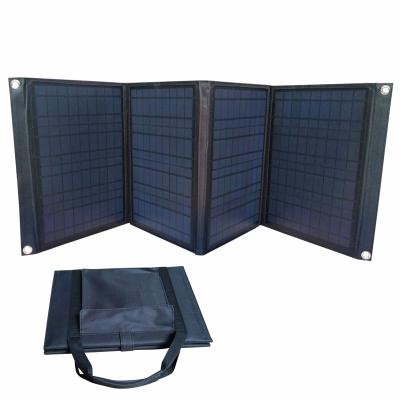 China Home System Tsolar 60W Solar Panel Portable Foldable Charger Kit Dual USB DC 5V+18V Output For Portable Generator Power Station Mobile Phone for sale