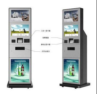 China Self Service photo printing kiosk Dual screens with colorful frame for sale