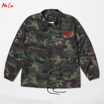 China Custom Logo Long Sleeve Nylon Men Waterproof Camouflage Bomber Cars Waterproof Jacket for sale