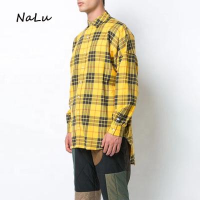 China Custom Made Luxury Long Sleeve Plaid Cotton Oversized 100% Flannel Shirts for sale