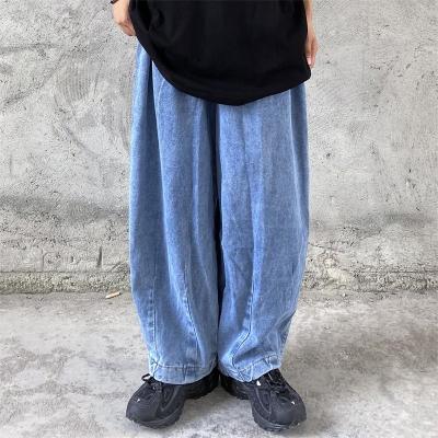 China Autumn Korean CIA Harajuku Retro Style Student Wide Leg Waterproof Loose Wide Leg Jeans Solid Japanese Jeans Pants High Waisted Pants for sale