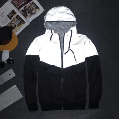 China 2021 Autumn Custom Your Logo Men's Reflective Cotton Polyester Jacket/Cotton Anorak Casual Wholesale for sale