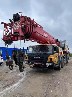 China 2017 Sany Used Heavy Equipment Mobile Crane 80ton Truck Crane with Folding Feature for sale