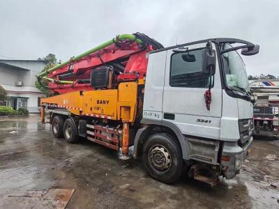 China 2011 Truck Concrete Pump 43m Used Concrete Boom Pump with Feeding Height 1540 in Orange for sale