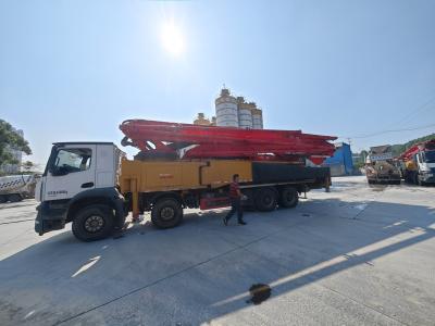 China 56m Benz Chassis Concrete Pump Truck with 5-Section Boom and Comfortable Driving placing boom concrete pump for sale