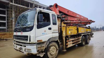 China Ex-funcionários da SY e da Zoomlion Usados Caminhões de bombeamento de concreto camião hidráulico de colocação de barragem bomba de barragem montada 37m à venda