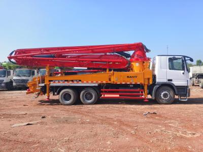 China Refurbished SANY 37m Concrete Pump Installed On Mercedes-Benz Chassis Factory Stock For Sale for sale