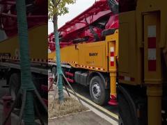 The refurbished 52m Concrete Pump Truck with Mercedes-Benz Chassis works well