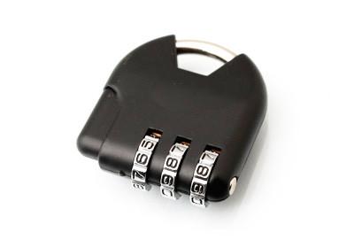 China 3 Digit Black Luggage Combination PadLock for sale