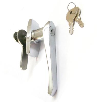 China L-Locking Handle Lock with keys Cabinet Handle Locks for Metal Box Bright Chrome Lock for sale