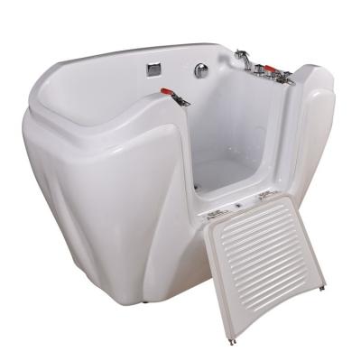 中国 Sustainable Fiberglass Dog Bathing Tub Dog Grooming Tub Goods For Pet 販売のため