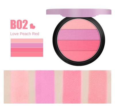 China High Shine Flat Brush Makeup Rainbow Baking Powder Blush for sale