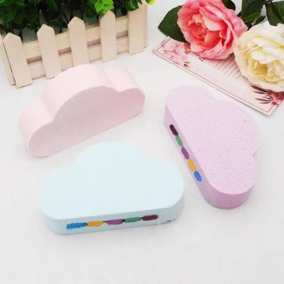 China Health Care Rainbow Cloud Bath Salt Essential Oil Tower Bath Ball Burst Bath Salt Bubble Pop Rainbow Soap for sale