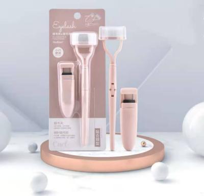 China New Product Combination Eyelash Curler Set PASSIONATE Needle Eyelash Brush + Partial Eyebrow Curler Beauty Tool 0601 for sale