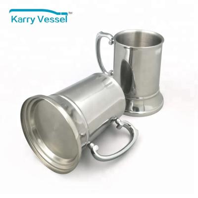 China Durable Unbreakable Stainless Steel Beer Mug Double Walled Coffee Mug With Handle for sale