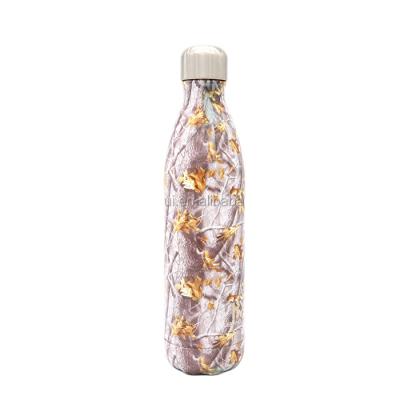 China Sustainable Leakproof Double Wall Vacuum Insulated Stainless Steel Cola Shape Water Bottle for sale