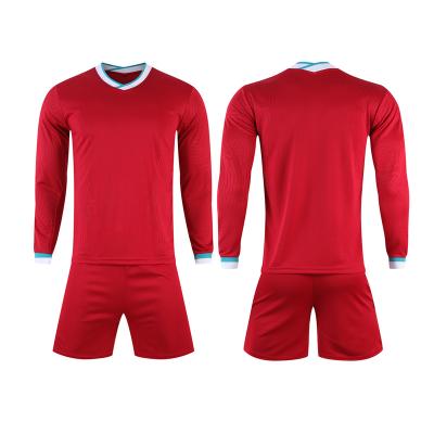 China Quick Dry Breathable Comfortable Version Full Sleeve Jersey Team 2022/23 Football Suit Set Soccer Wear for sale