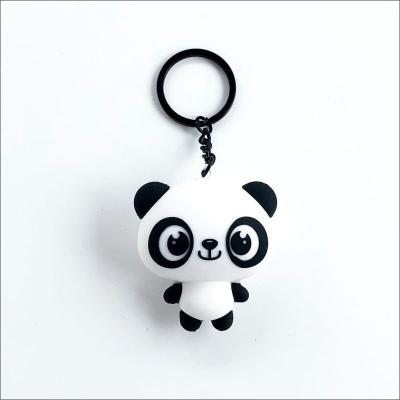 China PVC Tying Wholesale Panda Key Chain Cute Chinese Factory PVC Wear Resistance Key Chain Material for sale