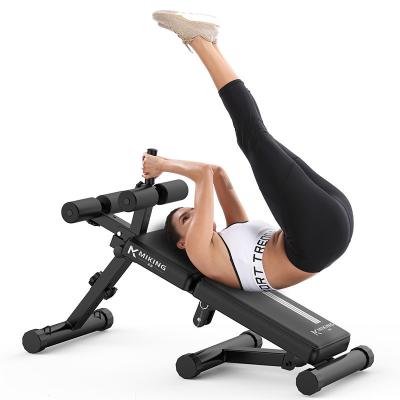 China Indoor Multifunctional Wholesale Gym Fitness Equipment Black Folding Sit Up Weight Bench Adjustable Supine Board for sale