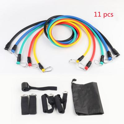 China Yoga Exercise 11 Pcs Latex Door Anchor Training Set Power Workout Resistance Bands for sale