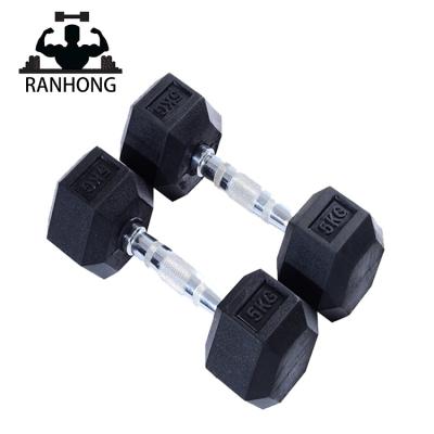 China Commercial Use Hot Selling Weight Training Cheap Gym Adjustable Rubber Dumbbells for sale