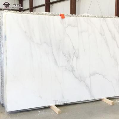 China Modern high quality wholesale price villa decoration white Volakas marble slab for sale for sale