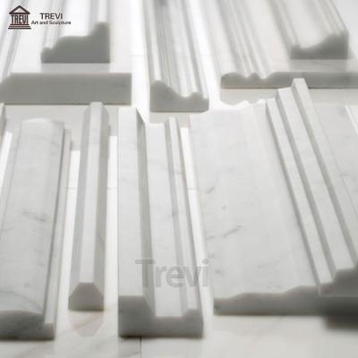 China 100mm Height Carrara Modern Italian Designs Marble Floor Staircase Border Border Tile for sale