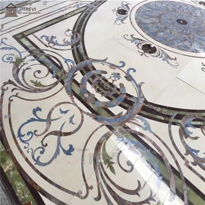 China Modern Waterjet Cut Custom On Medallion Natural White Marble Mosaic Tiles For Sale for sale