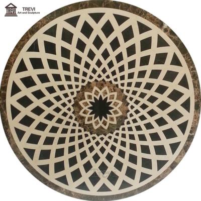 China Modern Medallion Tile Floor Inlay Waterjet Medallions Inlay Marble Waterjet Medallion For Sale for sale