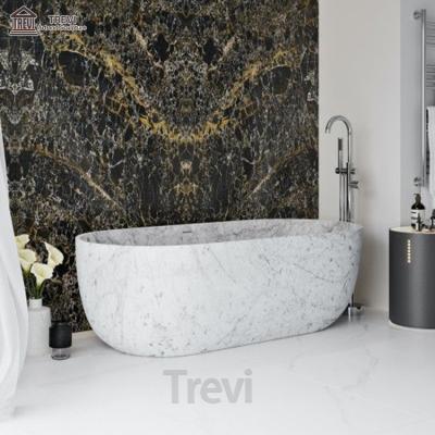 China Would Do Standard Holes Luxury Freestanding High Quality Bathroom Customized White Marble Bathtub for sale