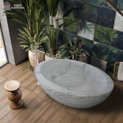 China Would Holes Standard Factory Price Natural White Marble Bathtub On Sale for sale