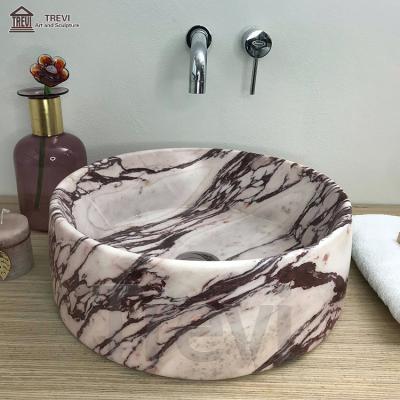 China Would Holes Standard Custom Freestanding Italy Natural White Marble Bathroom Sink And Basins for sale