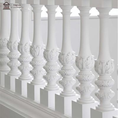 China Vivid New Design High Quality Marble Stair Pillar Stairs for sale