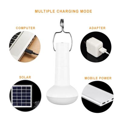 China ABS Solar Powered Camping LED Bulb 12-LED Light Portable Lamp For Camping Hiking Home Lighting Emergency for sale