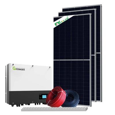 China 20kw 380v solar panel home hybrid power system with controller inverter 20kva solar panel system for sale